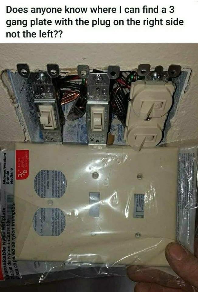 Electrician Meme: Plug on the left