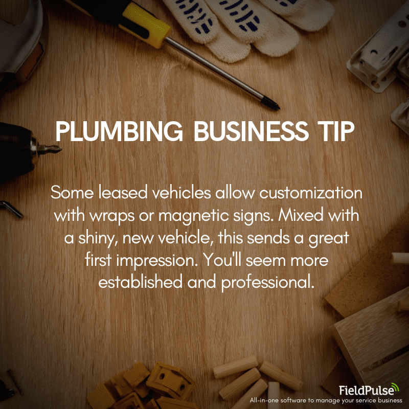 Plumbing Business Tip Leasing Vehicles