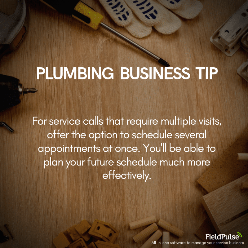 Plumbing Business Tip Scheduling