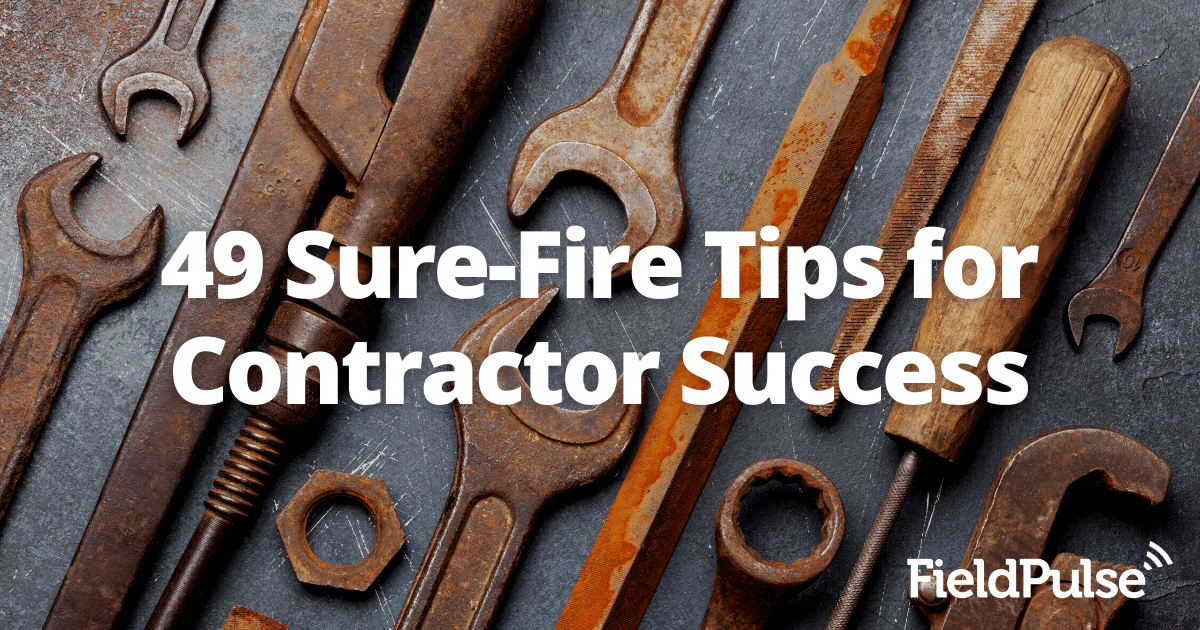 49 Sure-Fire Tips for Contractor Success