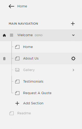 Pages Menu