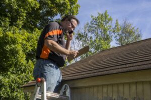 Contractor on the phone